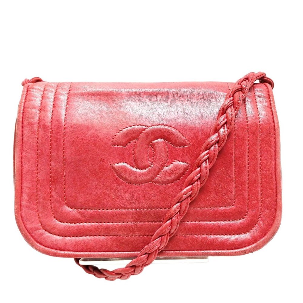 00682560# Chanel Crossbody Bag Red Leather